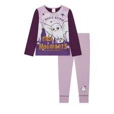 Girls Pyjamas Harry Potter Owl Hedwig Size 5 6 7 8 9 10 11 12 13 14 Purple Long