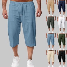 Mens 3/4 Length Cotton Shorts