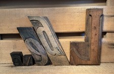 Job Lot of Vintage Printers Block Wooden Letters L e v e and a #AGT463