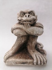 Gothic Gargoyle Plaster Statue Grotesque Mythical Creature Figurine 11cm