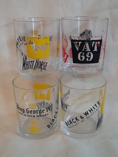 Vintage whisky glasses - glasses, (4)