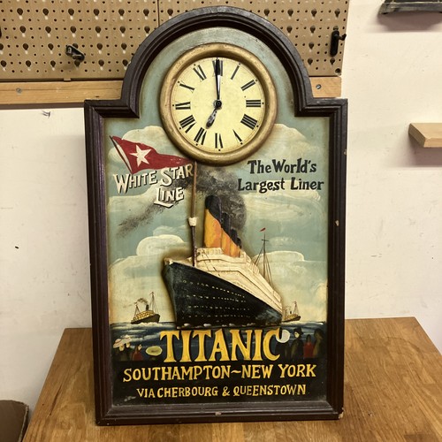 Titanic wooden plaque - 3d,