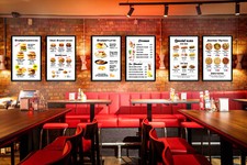 24"x36" LED Backlit Menu Advertising Frame Light Box   (Custom Poster Included)