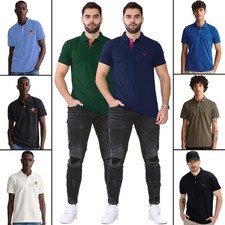 Gant Mens Polo Shirt Casual Work Tee Breathable Short Sleeve Cotton Top S-2XL