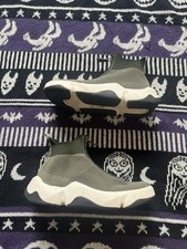 Zara Khaki Zip Up Trainer Sock Booties Sneaker Plimsolls Size 36 UK 3