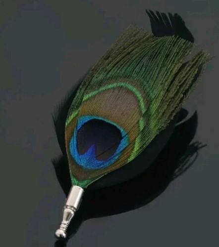 Retro peacook feather brooch - retro,