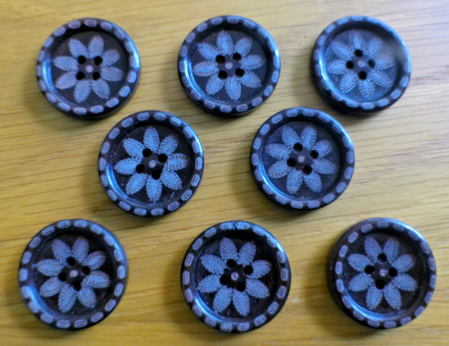 25mm round buttons - round, flat