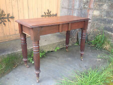Antique William IV Cuban Mahogany Console Side Table (Circa 1840) Hall Desk