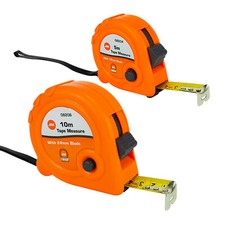 2 X JAK QUALITY 5M & 10M Retractable Tape Measure Measuring Metric Imperial Tool