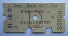  Bristol TM To Gloucester Railway Station BR ticket
