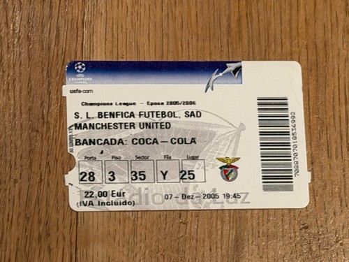 Ticket 2005 benfica v - 2005/06,