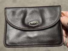 ENNY-ICONIC ITALIAN VINTAGE MAKER-DARK BROWN SOFT LEATHER-PURSE-NEW !!!