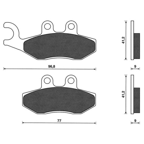 Pair brake pads - brake, for
