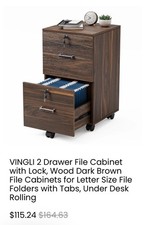 VINGLI 2 Drawer File Cabinet