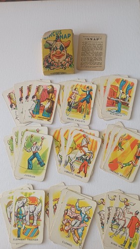 Vintage circus snap card game - circus,