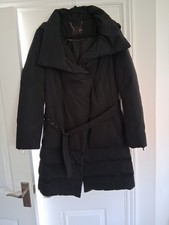 PHASE EIGHT Hooded Padded 3/4 Length Belted Jacket Size 14 NWOT