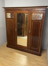 Late c19th inlaid mahogany - c19th,