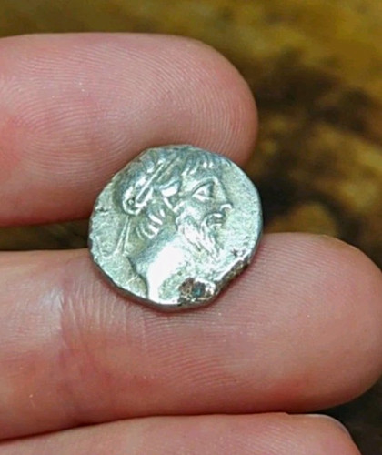 Ancient greek silver drachm - silver,