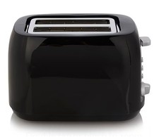 Asda George Home Black 2 Slice Toaster Long Slots & defrost setting GPT101W-16
