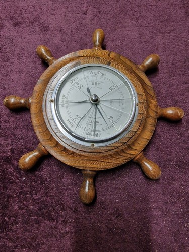 Vtg antique barometer damaged - vtg,