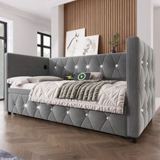 Daybed Velvet Upholstered Bed