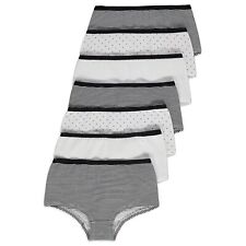 GIRLS PACK OF 7 SHORTS KNICKERS UNDERWEAR 100% COTTON AGE 5-16
