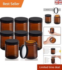 240ml Round Amber Glass Jars