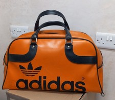 Vintage 1970s Orange Adidas Gym / Sports Bag by Peter Black holy grail very rare