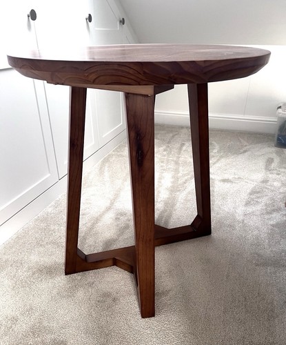 Round solid wood dining - wood,