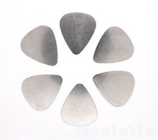 6 Stainless Steel Guitar Picks Plectrums Metal Acoustic Electric 0.3mm