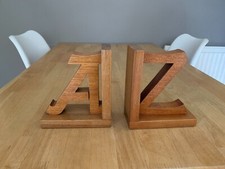 Wooden A and Z Bookends John