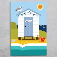 Nautical beach hut ceramic - hut,