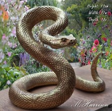 Gold Coiled Serpent Snake