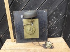 Antique 19th C. Longcase Clock Movement with Painted dial.  House on dial