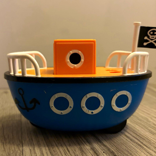 Blue pirate ship toy boat - pirate,