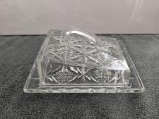 Vintage Glass Butter & Cheese