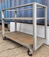 Dexian Metal Trolley on Wheels with Height Adjustable Removeable Shelf