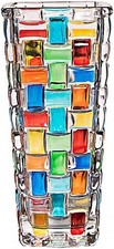 Hand Painted Colorful Woven Glass Vase -Crystal Flower Vase- 19.5CM, Glass Plan
