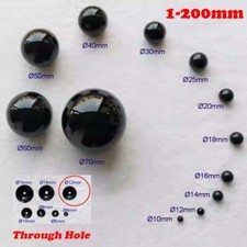 Black Round Glass Beads 1mm