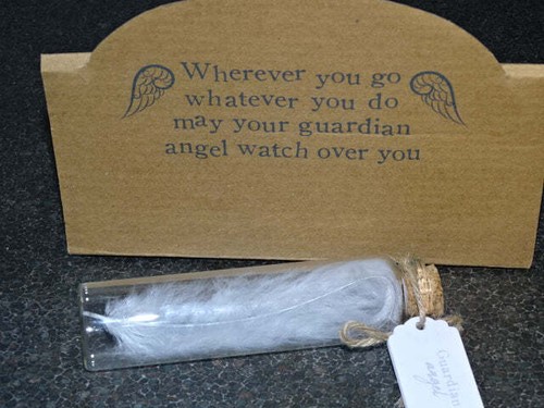 Angel feather bottle - feather, gift