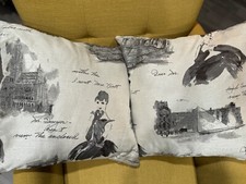 2 Throw Pillows Audrey Hepburn "Paris” Art Deco