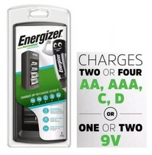 Energizer Battery OR Charger Mains for Rechargeable Batteries AA AAA C D 9v Pro