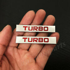 2pcs 3D Metal Chrome Turbo T