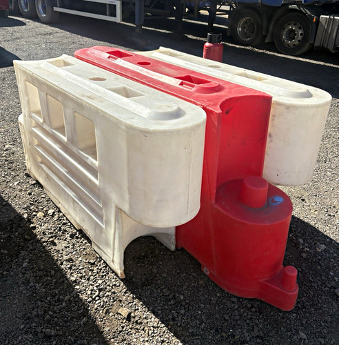 Red white plastic road - white,
