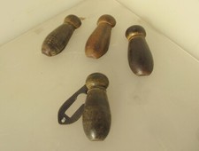 Vintage Wooden Keyhole Cover Escutcheon Iron Plate Old Wood -£6 each