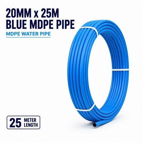20mm 25m blue mdpe - blue, water
