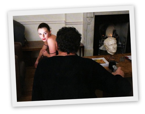 Jack vettriano and model - and, in