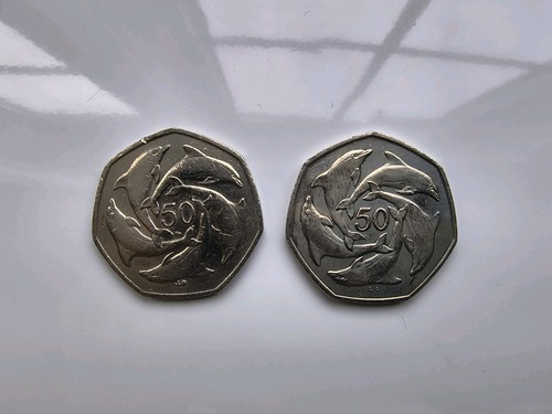 Gibraltar dolphins 50p coin - gibraltar,