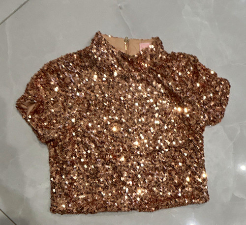Pink boutique gold sequin - pink,