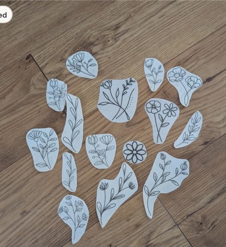 Botanical embroidery transfers - botanical,
